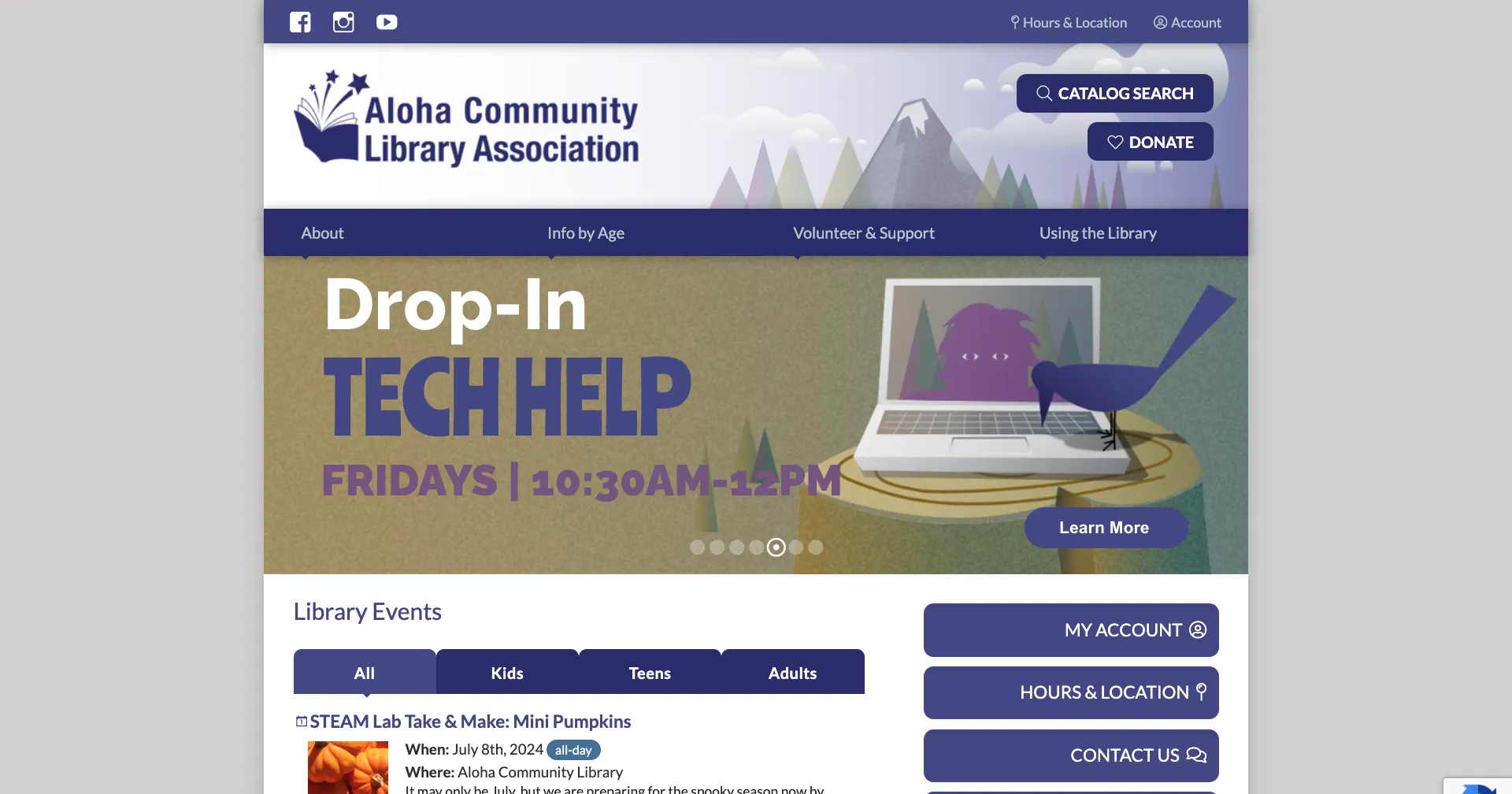 Aloha Library Home Page